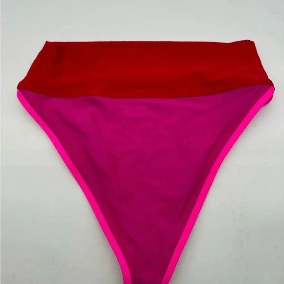 Beach Riot Emmy Bottom Fuchsia Red Neon Pink B1175 - Picture 3 of 5